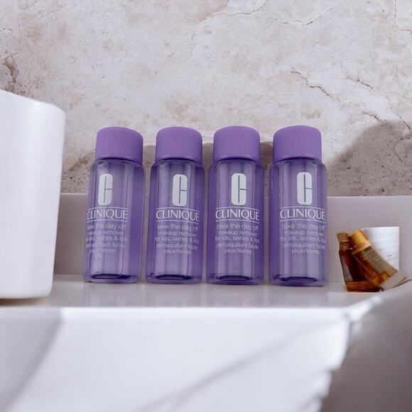 Clinique 4 bundle take the day off makeup remover for lids/lashes/lips 1.7 oz ea - Picture 1 of 2